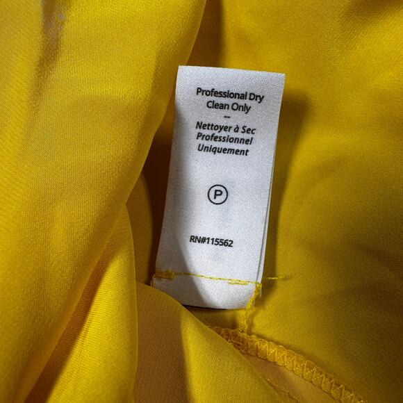 Cinq A Sept Flutter Sleeve Yellow Silk Blouse Women's Size XS New Without Tags - Picture 7 of 10